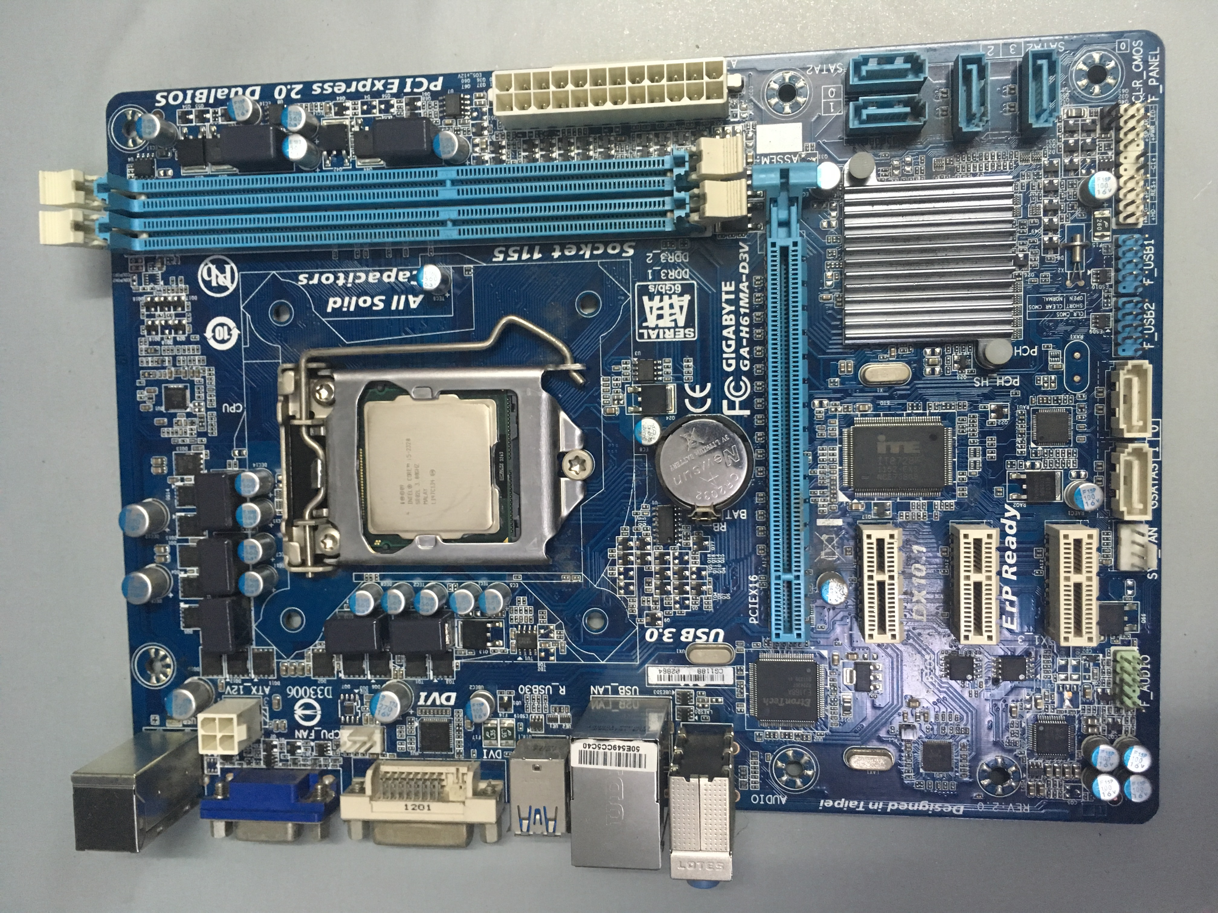 [电脑硬件] 出售cpu i5-2320 主板 技嘉h61m 内存 金士顿4g1333x2