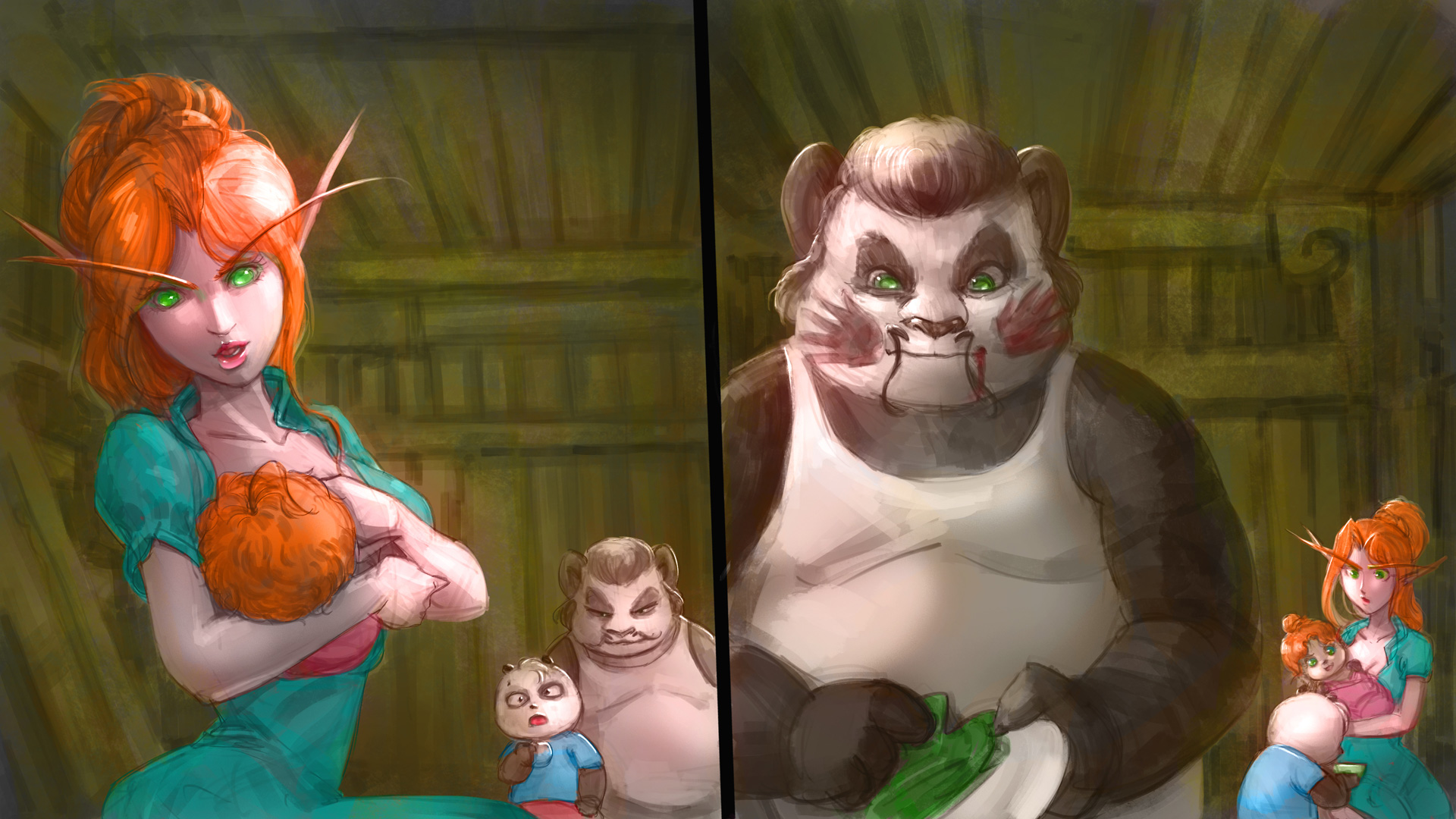 终于想好了熊猫父子后面的故事,熊猫父子可以继续编下去.