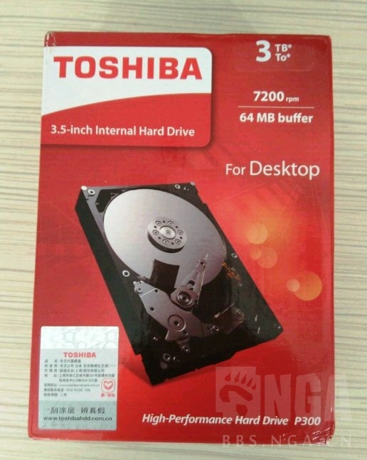 [作业贴] toshiba p300 3tb硬盘开箱 检测,多图不杀猫