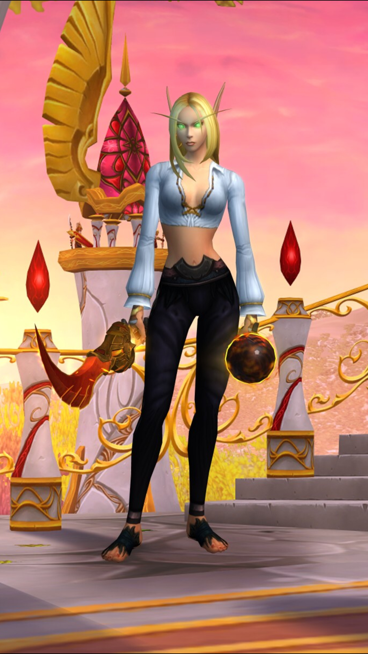 萌新血精灵法师小妹子求暴露幻化(火法)