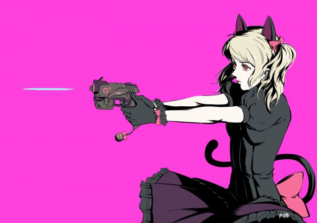 [同人创作] 画了个黑猫dva.(瞎眼警告)