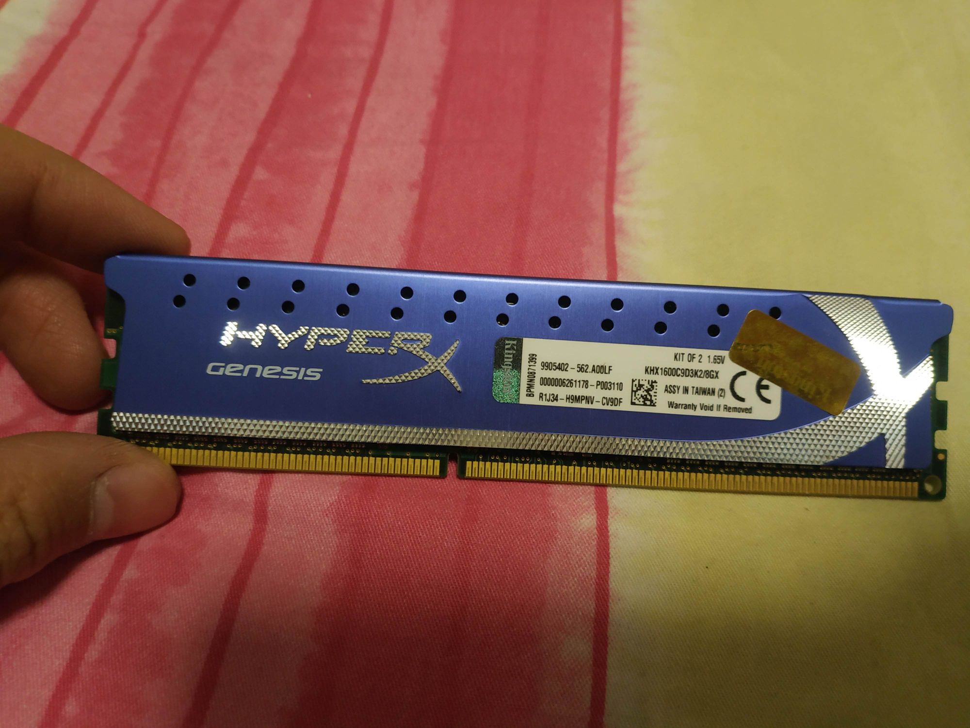 [电脑硬件]金士顿马甲条ddr3 1600 4g 单条